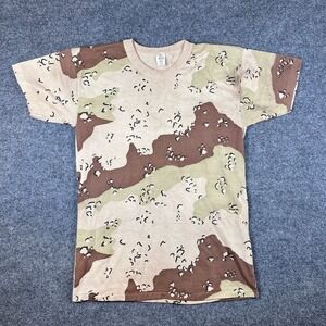 Vintage Chocolate Chip Camo T Shirt Mens M* Brown Single Stitch Made in USA